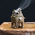 Vintage Brass Pixiu Incense Burner - Chinese Mythical Beast Statue Home Decor