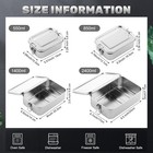 8 Pcs Stainless Steel Food Containers 550 850 1400 2400ml Metal Bento Lunch Box 