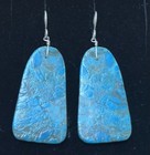 Native American Santo Domingo Kewa Turquoise Slab Earrings