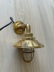 Salvaged Brass Alleyway Light -restored   Rewired - Ready To Ship From Chicago 