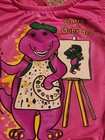 Vintage 1992 Girl Pink Barney  Bathing Suit Swimsuit Size 18 Months  Look