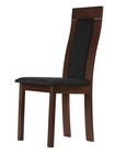 Tia Dining Chair In Charcoal Fabric  Walnut Finish Set Of 2