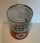 Vintage Texaco Improved Motor Oil Can Texaco Star 1 Qt  Red White Green 