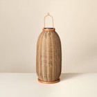 18  Rattan Solar Outdoor Patio Lantern - Hearth   Hand With Magnolia