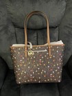 Michael Kors Jet Set Medium Carryall Airplane Print Tote Bag - Brown - Brand New