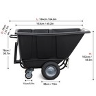 Tilt Dump Truck  1400 Lb Heavy Duty Poly Dump Cart  16    Wheels  Utility Cart