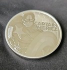 2019  1 Marvel Series Captain America 1oz Silver Bu Coin In Capsule Tuvalu Mint