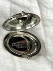 Vtg Anais Anais Cacharel Art Nouveau Deco Compact Mirror Silver Tone Heavy