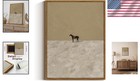 Retro 12x16   Horse Artwork - Framed Canvas Print For Living Room Elegance