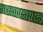 Hand Cotton Towel  New White  Green  Yellow  Soft  Never Used 17 X 36
