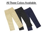 Boy s Stretch Slim Fit School Uniform Chino Pants  sizes 4-20  New 3 Pack