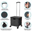 Felicon Selorss Foldable Utility Cart Folding Portable Rolling Crate Handcart   