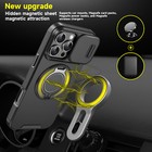 For Iphone 16 Pro Max 15 14 13 12 11 Rugged Magnetic Case With Ring Camera Cover