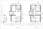 43x40 Feet House Plan 13x13 4 Meter 4 Beds 3 Bath Cad  Pdf Files   A4 Hard Copy