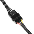 Crj 4-pin Peripheral Molex Extension Cable - 24-inch 60cm Black Sleeved - Ext