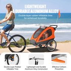 Child Bike Trailer Foldable 2 Seater Stroller Double Kids Carrier 100 Lbs