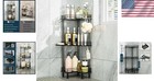 Corner Shower Caddy Standing 3-tier Stainless Steel Organizer With Hooks Soap   