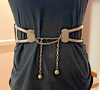 Rare Late 1960 s Vintage Metal Belt Womans  One Of A Kind