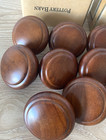 Pottery Barn Classic Wood End Cap Finial Set Of 10 Mahogany Curtain Rod Ends