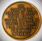 One Day At A Time Medallion Coin Odatt Aa Na Recovery Chip Antique Bronze