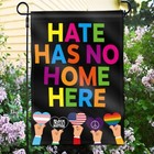 Anley Double Sided Premium Garden Flag  Hate Has No Home Here Garden Flags