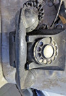 Antique Western Electric F1w Handle Metal Base Black Telephone As-is For Repair