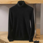 Men s Pure Cashmere Turtleneck Sweater Long-sleeved Casual Undershirts Tops