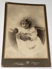 Rare Antique Victorian American Girl  Toy Doll Northampton Ma Cabinet Card Photo
