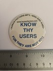 Human Factors International Know Thy Users Pin Back Button P206