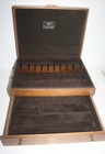 Vintage Wood 2 Tier Cutlery Flatware Silverware Storage Chest Tarnish Proof