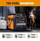 Pulsar 9500w Tri Fuel Gasoline Portable Inverter Generator Remote Electric Start