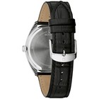 Bulova Men s Classic Quartz Calendar Black Dial Black Leather Watch 42 Mm 96b453