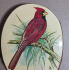 Vintage Cardinal Wood Slice Hanging Wall Plaque Made By The Cherokees