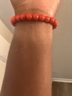 Red Beaded Bracelet With Black Cross  jesus  Charm   Christianity