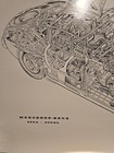 1956 Mercedes-benz 300 Sl Gull Wing Cutaway Art Print Poster 12 X 15 