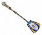 Antique Vintage Egyptian Gilt 800 Silver   Enamel Novelty Sugar Shovel Spoon