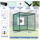 10x10x10ft Golf Driving Cage Practice Net For Swing Hitting Kit W training Aid