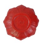 Japanese Vintage Kamakura-bori Carving Confectionery Plate Dia 9 84  H 1 57 