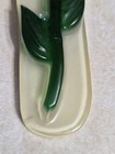 Vintage Mcm 1960s Lucite Acrylic Green Raised Flower Daisy Spoon Rest Holder