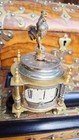 Rare Antique Eug Farcot Figural Cockerel Alarm Mantle Clock Bedside Rotary Tape 