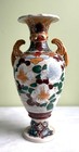 Antique Japanese Satsuma Moriage Vase - Meiji taisho Period - Hand-painted Geish