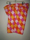 Loudmouth Men s Golf  Shorts Sz 46 Tag Flat Front  Pockets Orange Pink Argyle