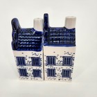 Vintage Delft Blue Canal Houses Salt   Pepper Set Dutch Holland