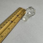 Vintage Faceted Clear Glass Decanter Stopper Replacement 1 75 Inch Diamond Top