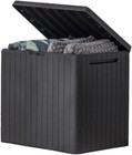 City 30 Gallon Resin Outdoor Storage Box And Patio Storage Box Side Table