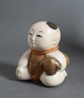 Antique Japanese Wood Dust Composition Gosho Ningyo Palace Doll  Fish  Late Edo 