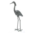Stately Great Blue Heron  43 In tall Blue Grey Verdi Painted Finish Hsb 02