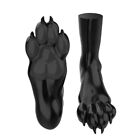 Furrjoi Silicone Bdsm Black A Pair Of Dog Paws feet For Gay Puppy Love Fetish