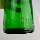 Antique C  Schmidt   Sons Green Beer Bottle Original Porcelain Stopper Phila Pa