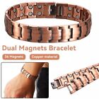 Men s Bracelet Magnetic Therapy Arthritis Pain Relief Pure Solid Copper Bangle